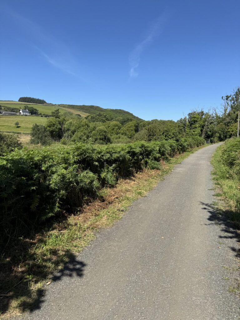 Fietspad door het landschap van Isle of Man